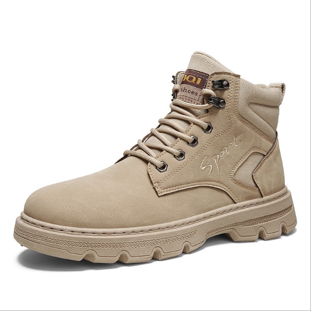 Giày Boot Nam Màu Cát VISCOSE Khâu Đế GN345