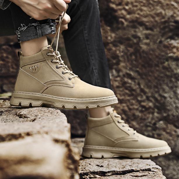 Giày Boot Nam Màu Cát IQI GN385
