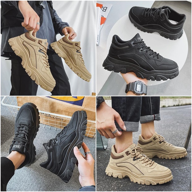 Giày Boot Nam - Boots Cổ Ngắn Đế Cao 2 Màu GN430