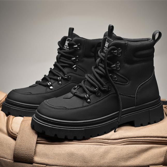 Giày Boot Nam Cổ Cao Da Mờ MAVE Đế Cao Mẫu Mới GN479