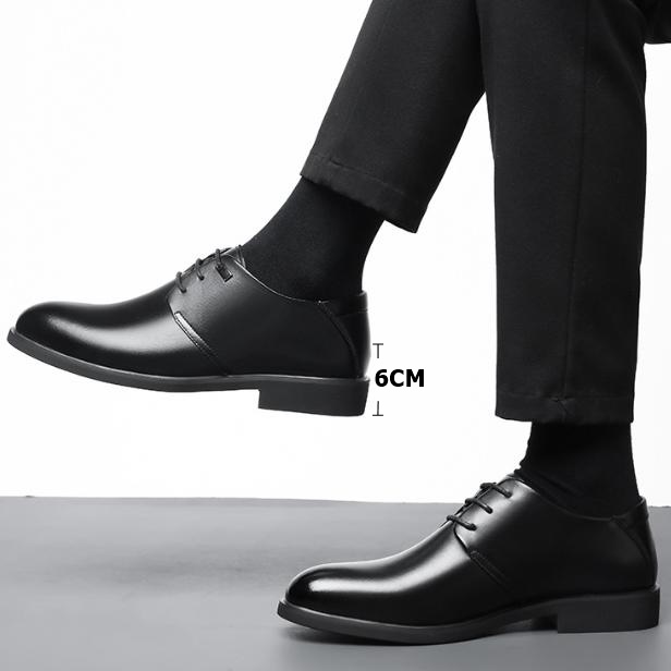 Giày Tây Nam Thắt Dây Sang Trọng Lịch Lãm Tăng Chiều Cao 6CM GTA63