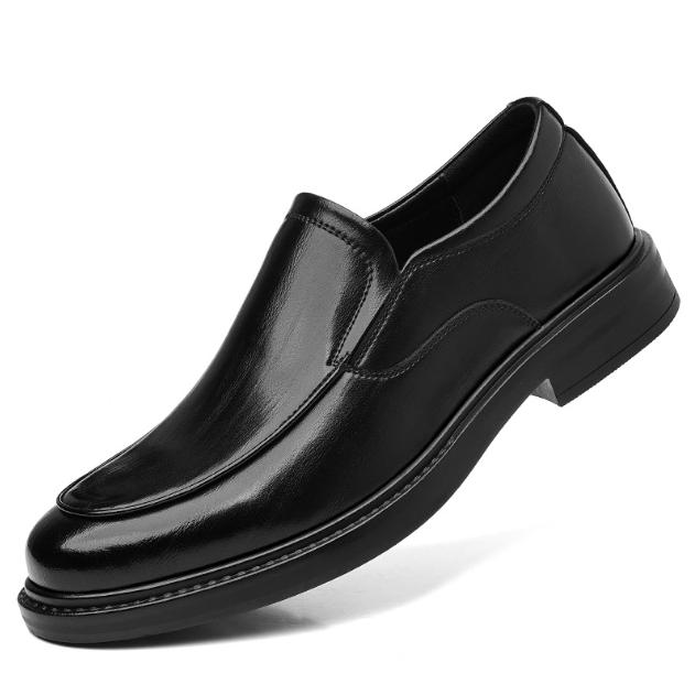 Giày Tây Nam màu đen kiểu dáng lười không dây (slip-on) GTA64