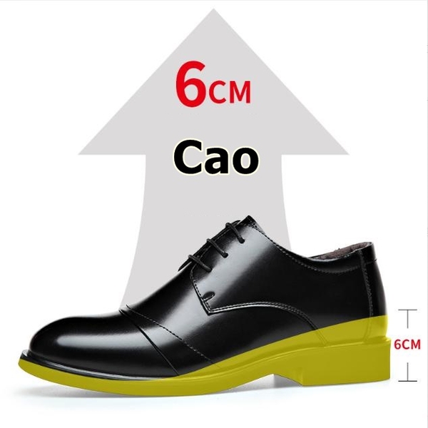 Giày Tây Nam Độn Đế Cao 6cm Thắt Dây Tôn Dáng Lịch Lãm Dành Cho Công Sở GTA68
