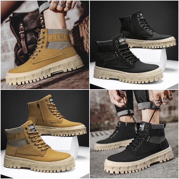 Giày Boot Nam - Combat Boots Thời Trang Đế Cao 2 Màu GN421