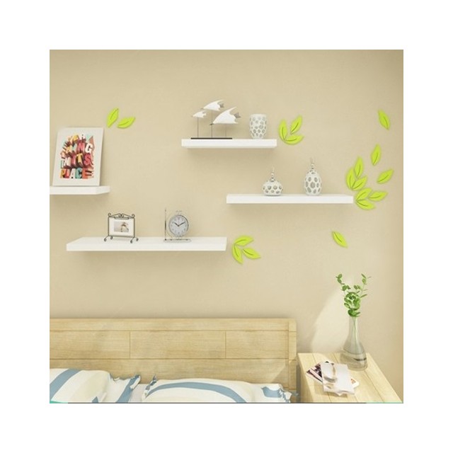 Kệ gỗ 3 thanh ngang trang trí treo tường giá rẻ - 2