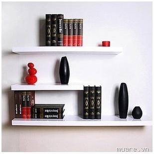 Kệ gỗ 3 thanh ngang trang trí treo tường giá rẻ - 3