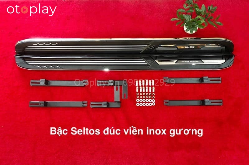 Bậc Seltos đúc 2 chỉ Inox gương