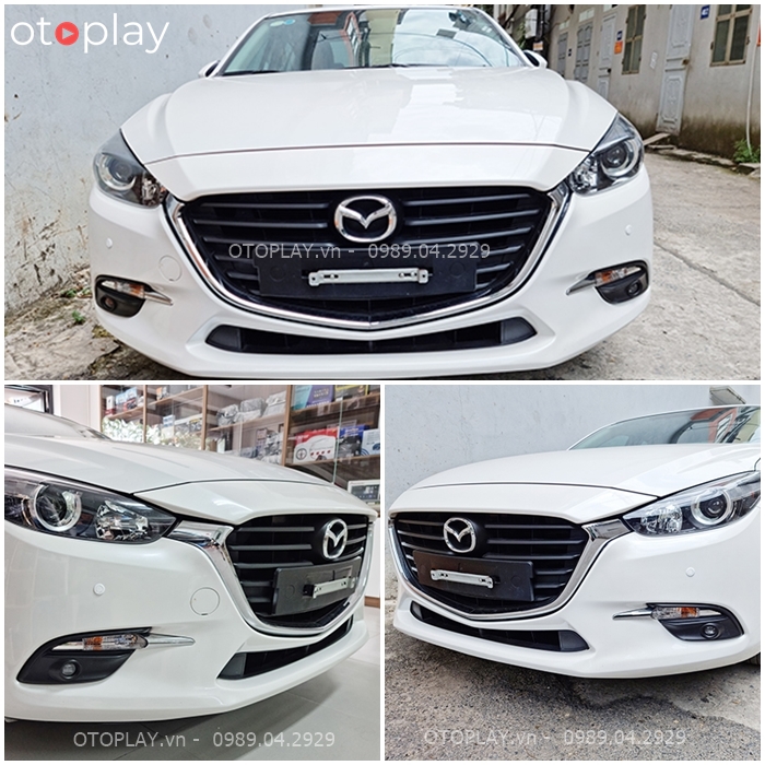 Hình ảnh 2 mắt đầu xe của bộ cảm biến 6 mắt được lắp ở đầu xe Mazda 3