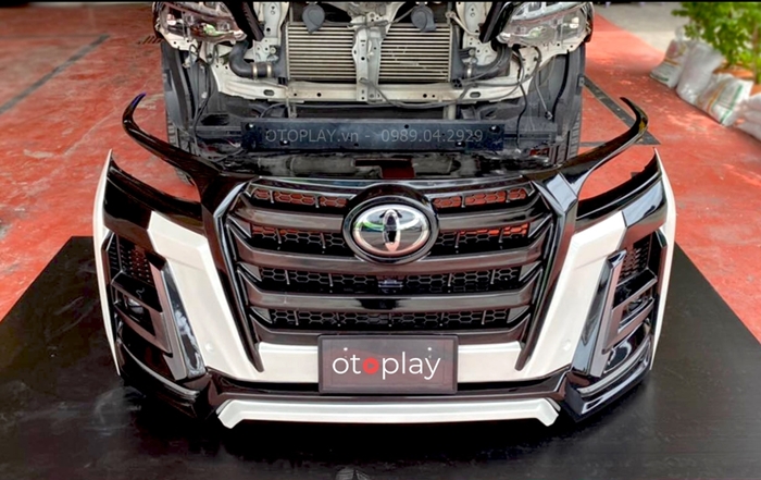 Độ Bodykit Fortuner Legender thay thế hoàn toàn cản trước nguyên bản giữ nguyên đèn pha cabo, giữ nguyên đèn gầm