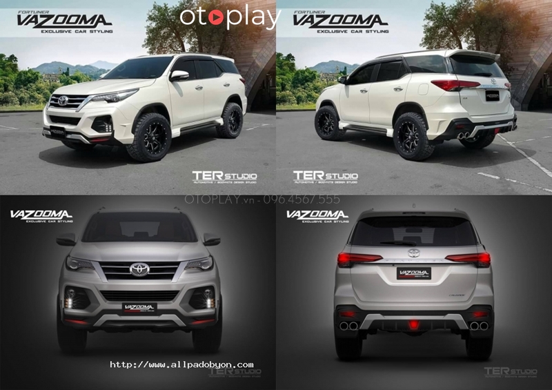 Bodykit cho xe Fortuner mẫu Vazooma Thái Lan