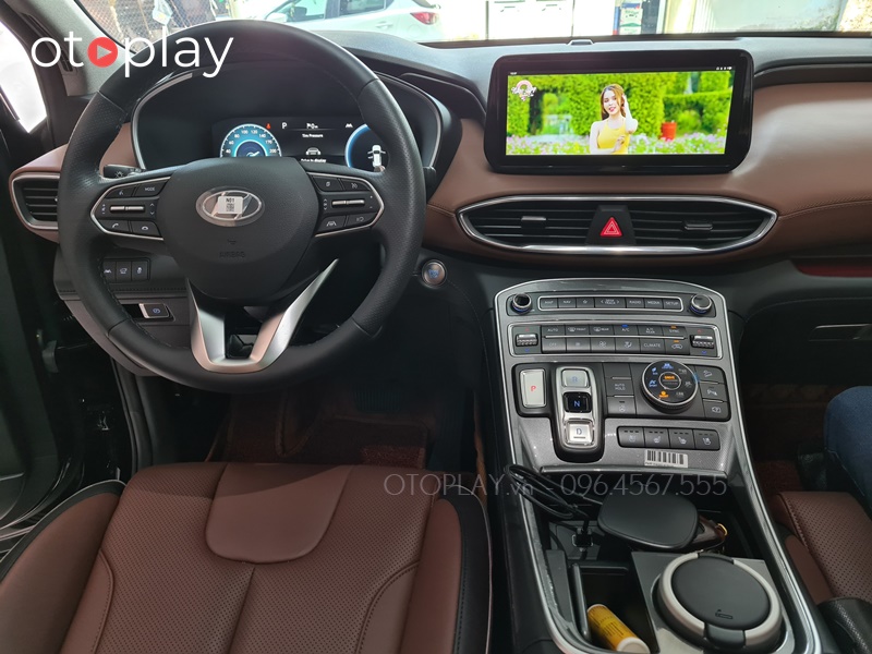 Box carplay chạy Youtube trên Santafe 2021