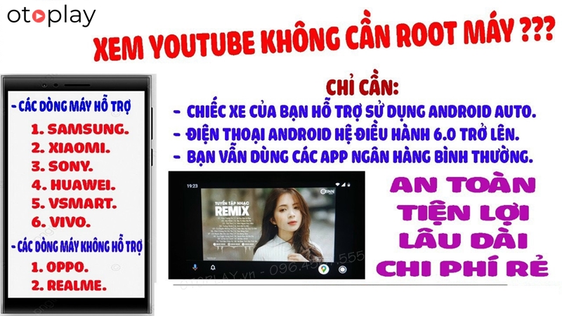 Các hãng điện thoại có thể cài đặt xem Youtube không cần root máy