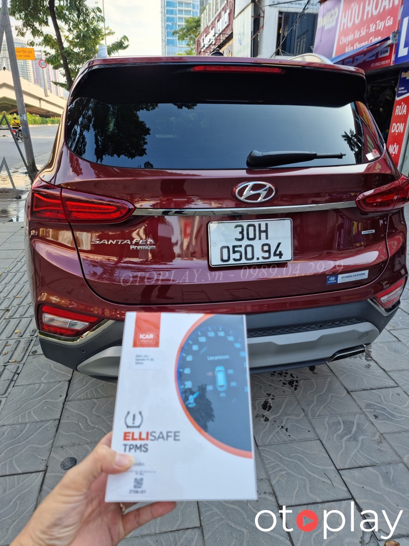 Cảm biến áp suất lốp santafe tích hợp trong màn hình trung tâm ODO