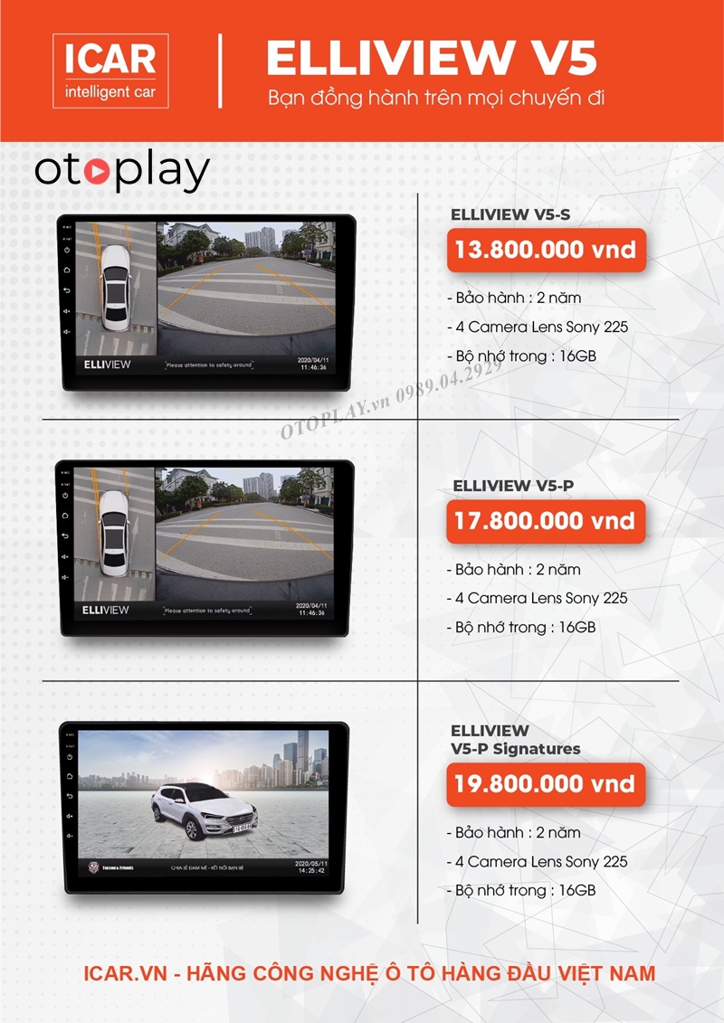 3 model của camera 360 Elliview V5