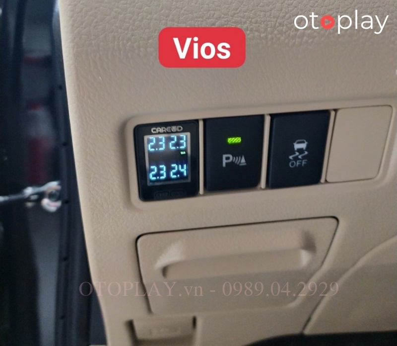 Lắp cảm biến áp suất lốp cho Toyota Vios