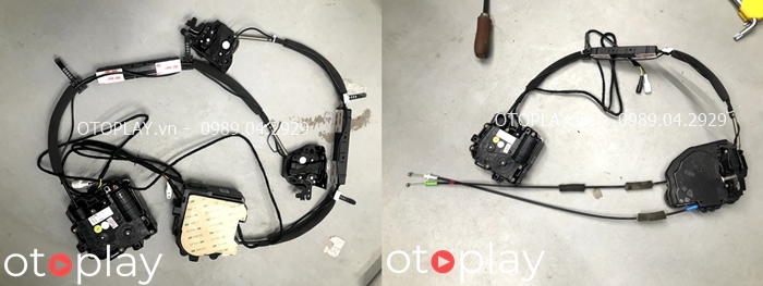 Hình ảnh bộ cửa hít được lắp ráp để hắn lên cánh cửa