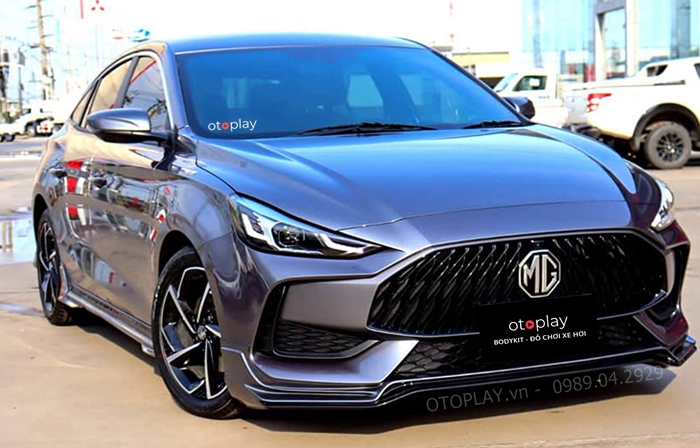 Góc nghiêng của MG5 sau khi độ ốp cản trước rất sang trọng, đẹp mắt
