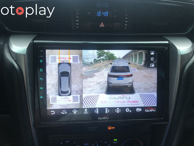Fortuner lắp màn hình Android Carfu liền camera 360 (cam sau)