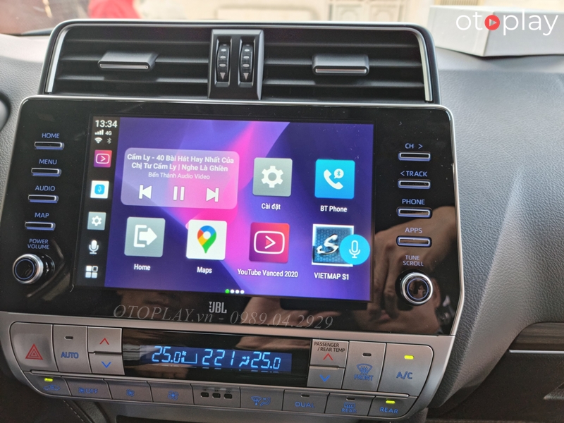 Giao diện Land Prado 2022 dùng Box Carplay