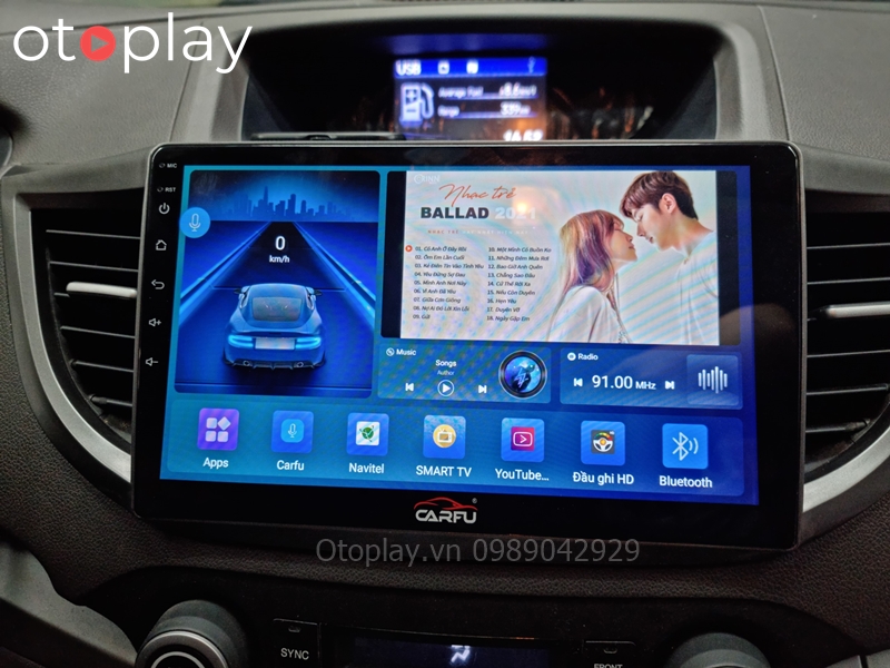 Màn hình Android Carful lắp trên Honda CRV chất lượng âm thanh siêu hay
