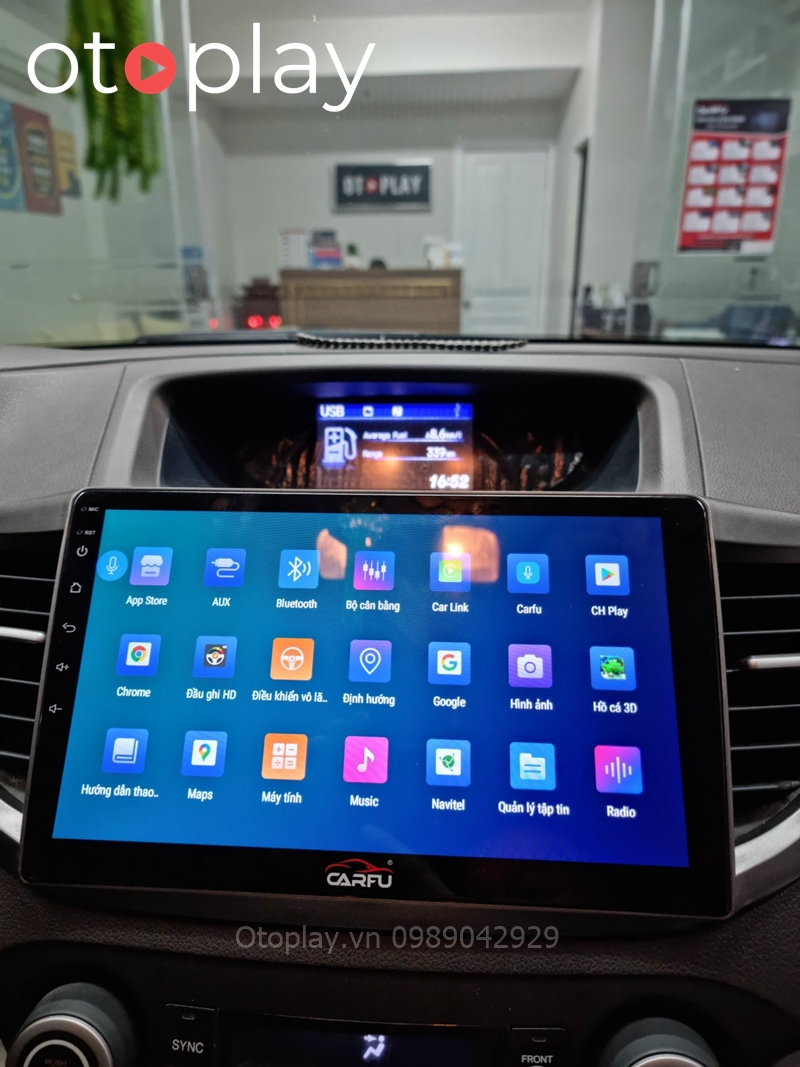 Màn hình Android Carful lắp trên Honda CRV cực đẹp