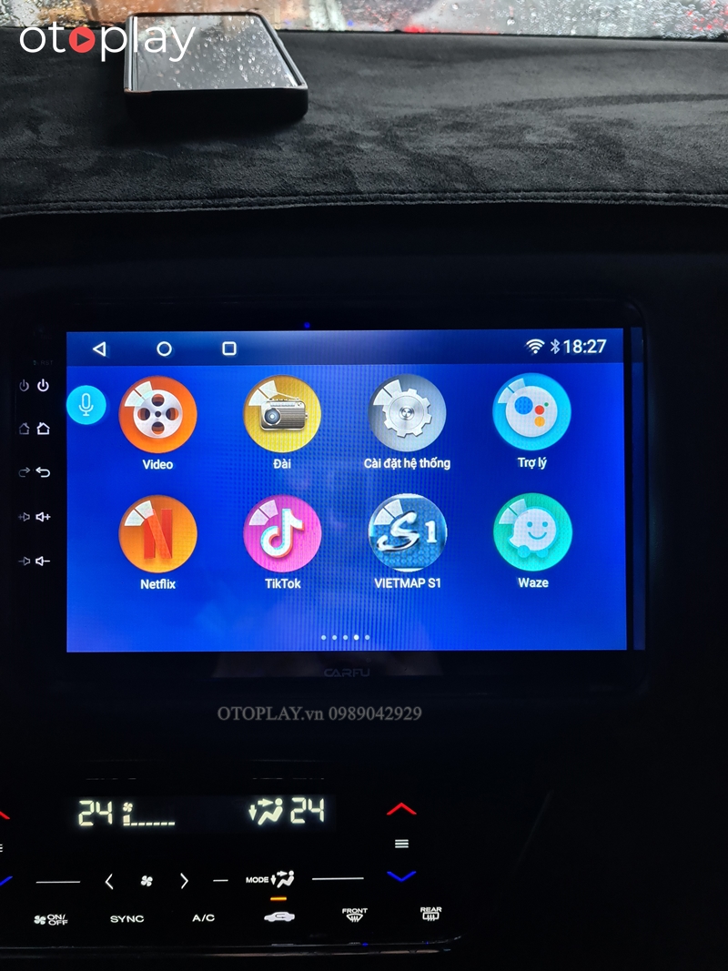 Một số ứng dụng trên màn Android khách hàng Honda HRV của OTOPLAY sử dụng