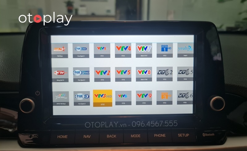 Các kênh tivi trực tuyến xem trên màn hình xe KIA