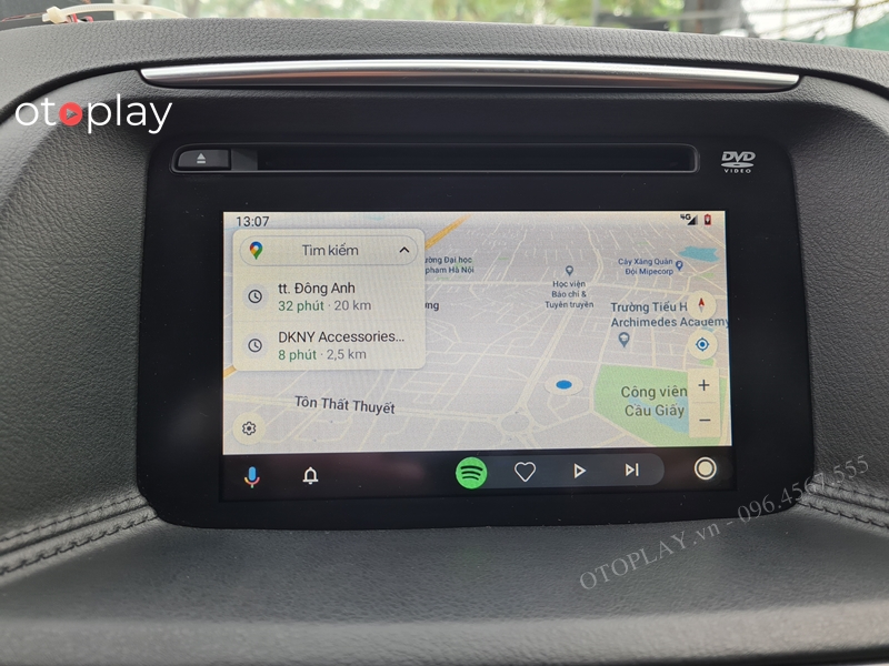 Tính năng Google Maps lên màn hình Mazda CX5 qua Androi Auto