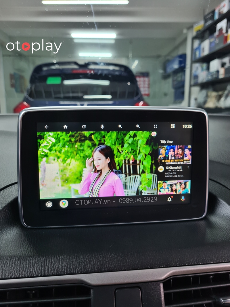 Xem youtube trên màn hình xe mazda 3