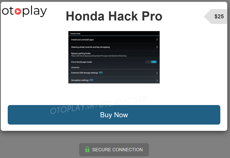Giá mã cod honda hack Pro là 25 USD