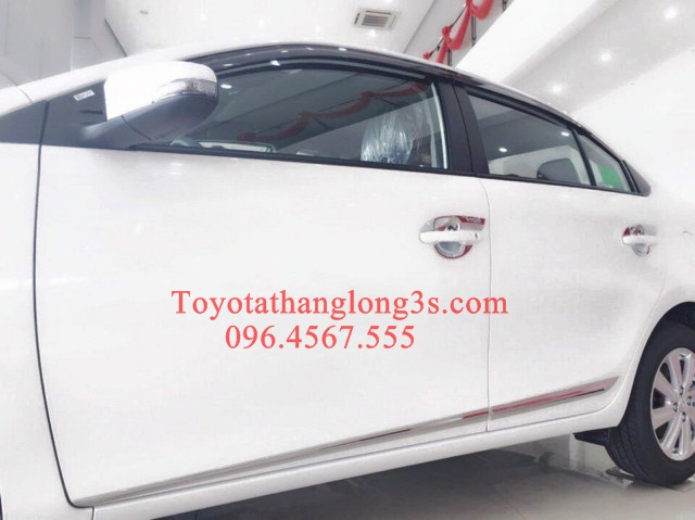 Nẹp thân xe vios màu trắng