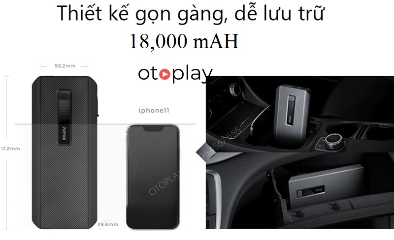 Bộ kích cứu hộ ắc quy 70mai Midrive PS06 dung lượng pin đến 18,000mAH