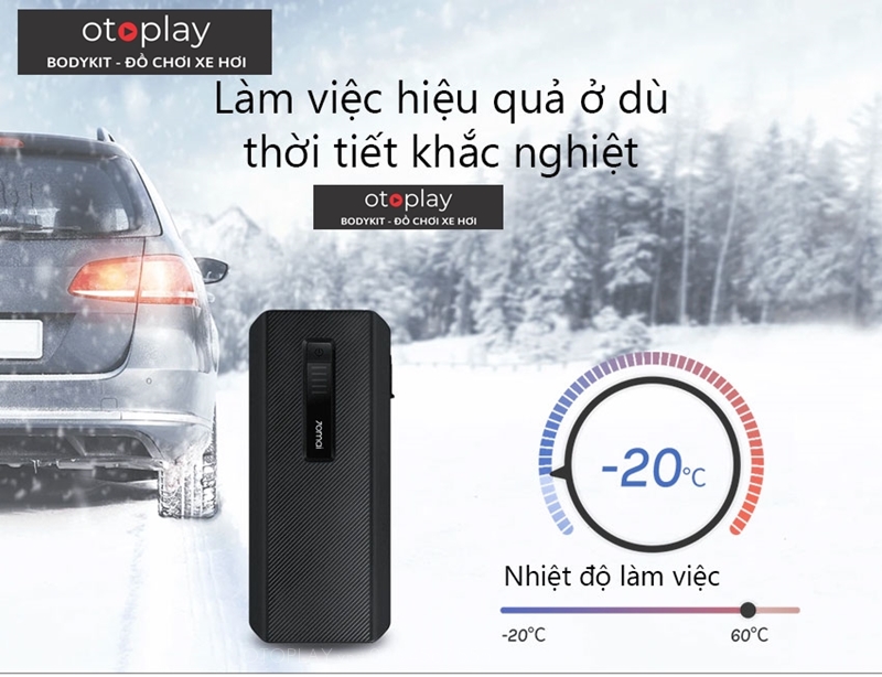 Kích cứu hộ ắc quy xe ô tô làm việc ngay ở âm 20 độ đến 60 độ C