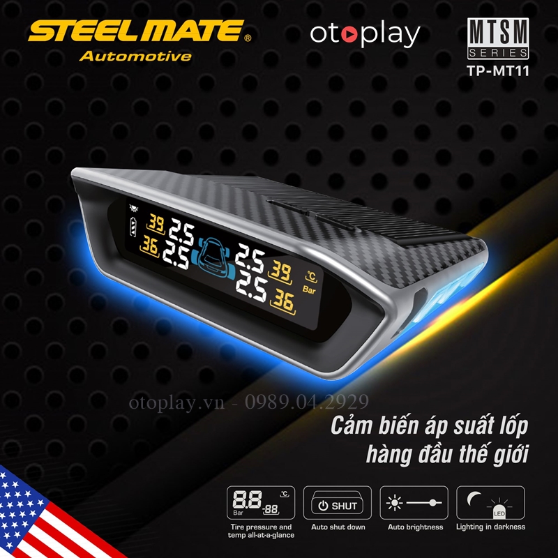 Cảm biến áp suất lốp Steelmate nổi tiếng thế giới