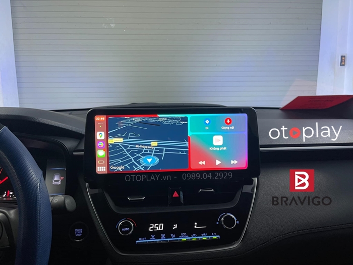 Màn hình android liền khối Bravigo dành cho xe Cross tích hợp phần mềm khiển giọng nói thông minh