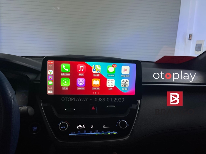 Màn hình android liền khối Bravigo dành cho Cross được thiết kế với tấm nền Qled 1920 x 720