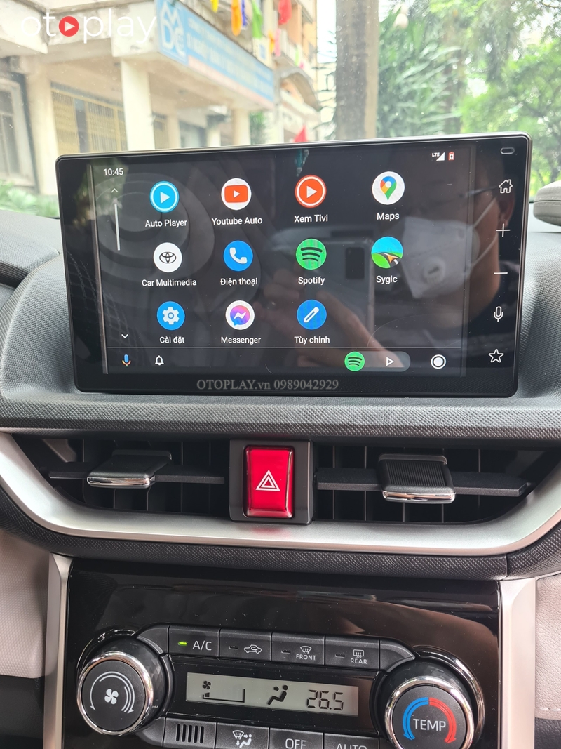 Cài ứng dụng giải trí lên màn hình zin Toyota Veloz thông qua android auto với nhiều kênh ứng dụng phổ biến