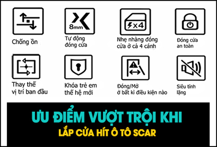 Ưu điểm vượt trội khi lắp cửa hít ô tô scar