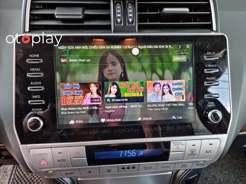Xem Youtube trên màn hình zin xe Land Cruiser Prado 2021 qua Apple Carplay hoặc Android Auto