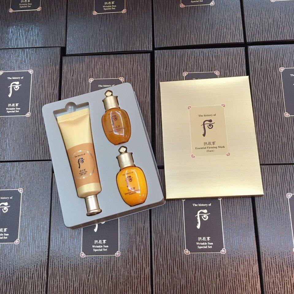 Set Kem chống nắng chống nhăn whoo Wrinkle Sun Cream SPF 50+