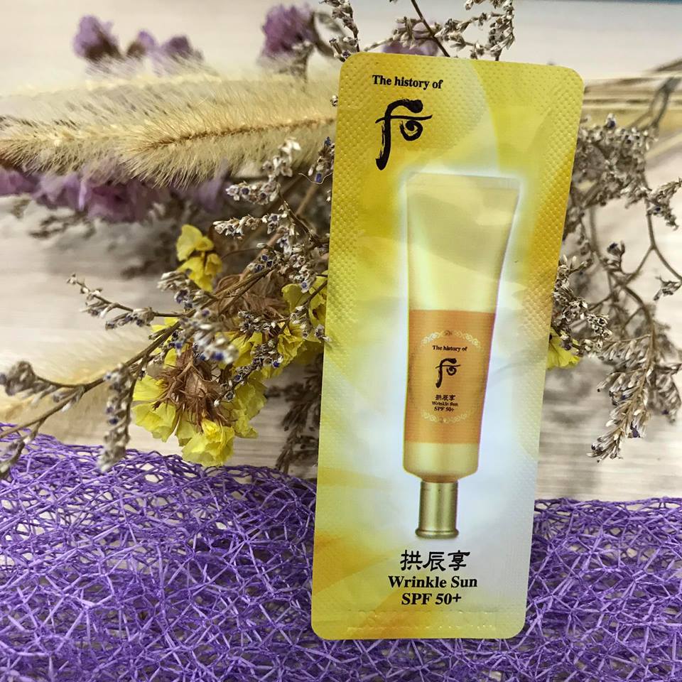 Set Kem chống nắng chống nhăn whoo Wrinkle Sun Cream SPF 50+