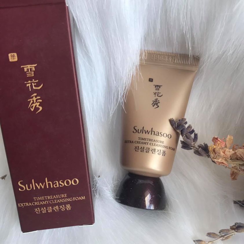 Sữa rửa mặt thông đỏ Sulwhasoo Timetreasure Extra Creamy Cleansing Foam 15ml