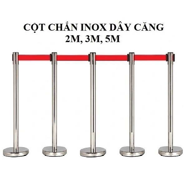 Barie cột chắn inox dây căng 5m
