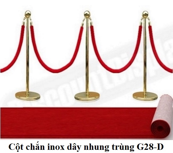 Cột chắn inox dây nhung trùng G28-D