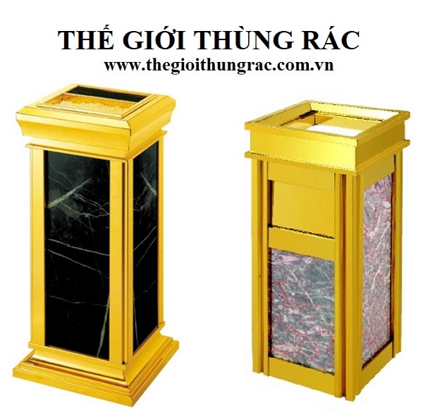 Thùng rác đá hoa cương