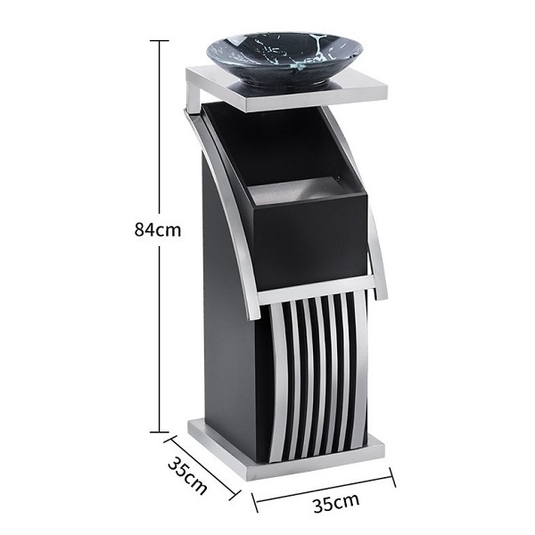 Thùng rác inox sảnh đẹp sang trọng A86