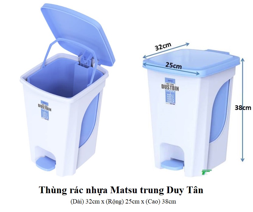 Thùng rác nhựa Duy Tân MATSU TRUNG