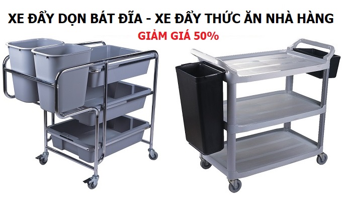 xe đẩy thức ăn 3 tầng bằng nhựa, xe đẩy thức ăn nhà hàng, xe đẩy dọn bát đĩa, xe dọn bàn ăn, xe đẩy dọn bàn ăn