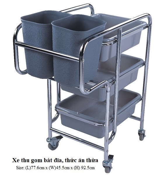 Xe dọn thức ăn thừa 3 tầng AF08167