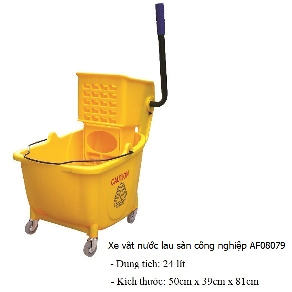 Xe vắt nước lau sàn công nghiệp đơn 24 lít